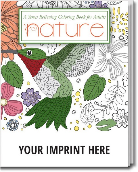 SCS2100 Nature Adult Coloring Book With Custom ...